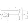 Mandrin porte-fraise DIN69893A KKB HSK-A63 16x50mm HAIMER