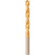 Foret hélicoïdal avec queue cylindrique, en acier à coupe rapide, type N, DIN 338, surface avec revêtement TiN, Ø h8 : 4,00 mm, Long. totale 75 mm