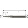 Fraise à percer et fileter BGF en carbure monobloc, avec arrosage central, 2 x d, sans revêtement, Filetage : M8, Pas 1,25 mm