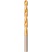 Foret hélicoïdal avec queue cylindrique, en acier à coupe rapide, type N, DIN 338, surface avec revêtement TiN, Ø h8 : 4,20 mm, Long. totale 75 mm