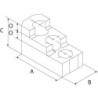 Mâchoire rapportée dure 1.5x60Denture 86x51x31mm N14 Kitagawa