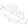 Mâchoire rapportée dure 1.5x60Denture 103x52x50mm N21 Kitagawa