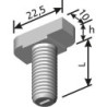 Vis à tête marteau HS 28/15 acier inoxydable A4 M12x 40 (Par 100)