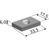 Plaque filetée type 38/17 acier inoxydable A4 M12 (Par 100)