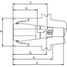 Mandrin à pinces DIN69871ADB SK40-70 CP25 FAHRION