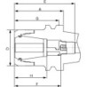 Mandrin à pinces JISB6339ADB CP32 BT40-75 FAHRION