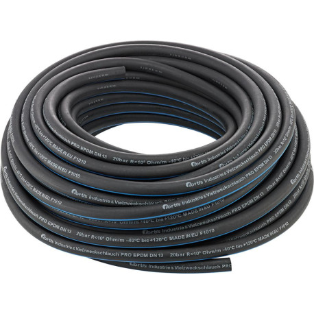 Tuyau industriel et polyvalent PRO. EPDM. noir/bleu. 6x3.5mm. 40m FORTIS (Par 40)