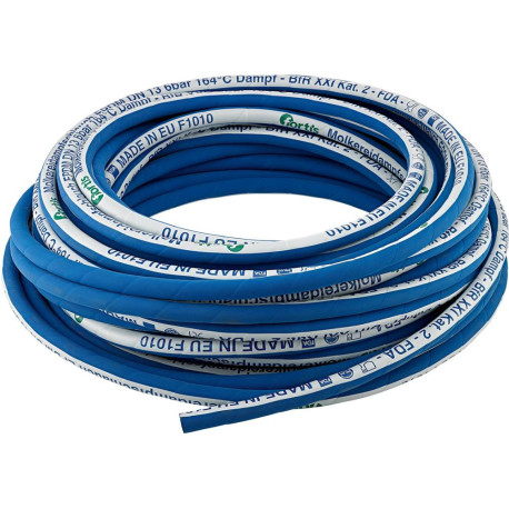 Tuyau à vapeur de lactosérum EPDM. bleu. 13x5.0mm. 40m FORTIS (Par 40)