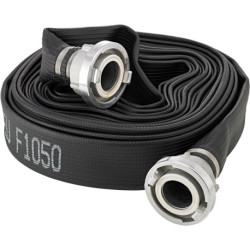 Tuyau plat polyvalent caoutchouté. noir. A/102mm. STORZ Raccords20m FORTIS