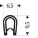 Protection d'arêtes flexible ronde. noir. 6.5x9.5 mm. Plage de serrage 1.0-2.0mm. 10m FORTIS (Par 10)