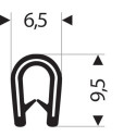 Protection d'arêtes flexible ronde. blanc-gris. 6.5x9.5mm. Zone de serrage 1.0-2.0mm. 10m FORTIS (Par 10)