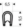 Protection d'arêtes flexible ronde. blanc-gris. 6.5x9.5 mm. Zone de serrage 1.0-2.0mm. 50m FORTIS (Par 50)