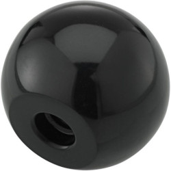 Bouton sphérique DIN319 Duroplast. Forme C. 25mm. M 6. contenu : 10 pièces FORTIS