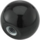 Bouton sphérique DIN319 Duroplast. Forme E. 20mm. M 5. contenu : 10 pièces FORTIS