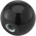 Bouton sphérique DIN319 Duroplast. Forme E. 32mm. M 8. contenu : 5 pièces FORTIS