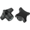 Poignée en croix DIN6335 Duroplast. Forme K. 32mm. M 6. contenu : 5 pièces FORTIS.