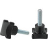 Poignée en croix DIN6335A Duroplast. Forme L. 40mm. M 8x30. Contenu : 5 pièces FORTIS