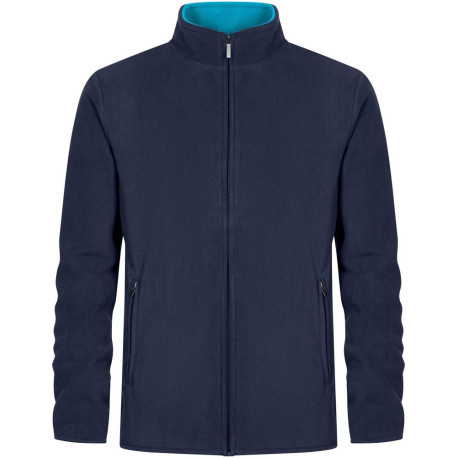 Veste polaire. bleu marine-aqua. Taille 2XL