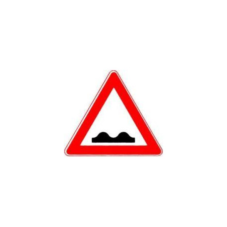 Panneau VKZ.112 Triangle 900mm Chaussée irrégulière Label de qualité RAL film RA1