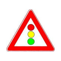 Panneau VKZ.131 Triangle 900mm Signalisation lumineuse Label de qualité RAL feuille RA1