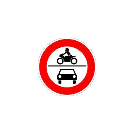 Panneau VKZ.260 Rond 600mm Interdit aux véhicules motorisés et aux véhicules à moteur Label de qualité RAL film RA1