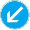 Panneau VKZ.222-10 Rond 600mm sens de la marche à gauche Label de qualité RAL film RA1