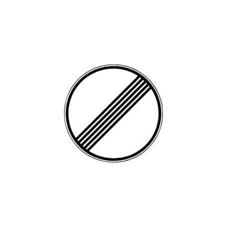 Panneau VKZ.282 Ronde 600mm fin de toutes les interdictions Label de qualité RAL film RA1
