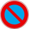 Panneau VKZ.286 Rond 600mm Interdiction de s'arreter limitéeLabel de qualité RAL film RA1