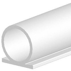 Profilé Oméga 137 silicone autocollant noir. Br8xDiam.7. L100m
