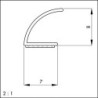 Joint V 1024T. silicone autocollant marron DIY Progr. Br7xH8. L6mtr (Par 5)