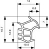 Joint pour huisserie en acier K2652W-PVC gris DIY Progr..L 5.2mtr (Par 5)