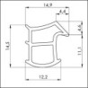 Joint d'huisserie en acier K2154W-PVC gris DIY Progr..5mtr (Par 5)