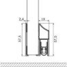 Joint de sol de porte automatique leganceCassette autocl. argent. L1200
