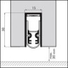 Joint de sol de porte EllenMatic Soundproof DIY Progr..argent. L708