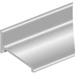 Raccord d'eau ALD-A à visser en aluminium argenté L2000. Sh. 12. Ext. 25