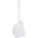Ensemble brosse WC carré blanc