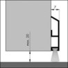 Joint de sol de porte ADS-B robuste visser alu. argent. L 1000mm (Par 10)