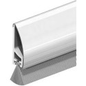 Joint de sol Inox Deluxe avec brosse visser. Acier argent.L1000