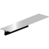 Joint de sol de porte DBS Invisible visser alu argent. H13.5 x L3000