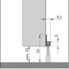 Joint de sol de porte IBS 50 non percé. Alu argent. H50 x L1000. BH30