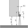Joint de sol de porte IBS 60 non percé. Alu argent. H60 x L1000. BH40