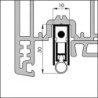 Joint de sol de porte automatique Ellen-Matic-2K argent. L 830mm