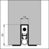Joint de sol automatique Ellen-Matic-Omega argent. L 730mm