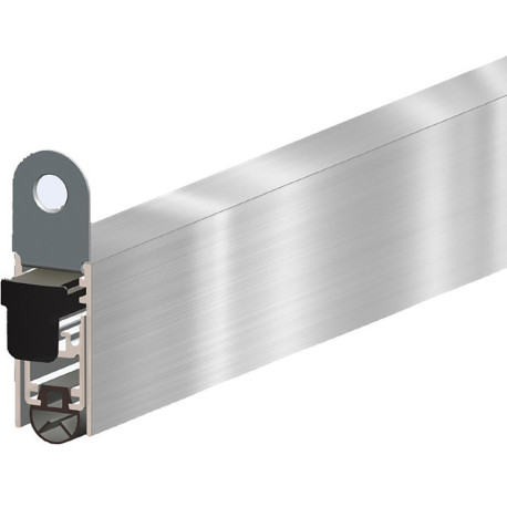 Joint de sol de porte automatique EllenMatic Uni-P avec raccord. Panneau de montage. argent.L708