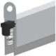 Joint de porte auto EllenMatic Optimal avec vis de montage. argent.L708