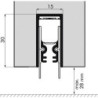 Joint de porte auto EllenMatic Optimal avec vis de montage. argent.L708