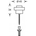 Tampon de porte ,34mm 0 38 3881,F69 matt,Ø45mm