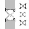 Profilé de porte va-et-vient DNP Panneau profilé 60mm.PVC noir. L.2.5mtr