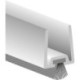 Profilé de porte en verre GDP avec. Brosse PP alu argent. L2250. TS 8