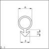 Barre d'ancrage 236 pour rainure de 3mm, silicone noir, diam. 8, L100mtr.